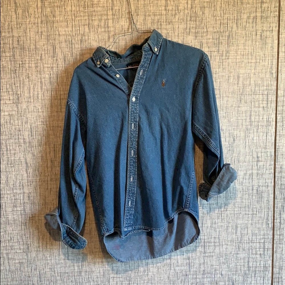 Vintage RL jean blouse